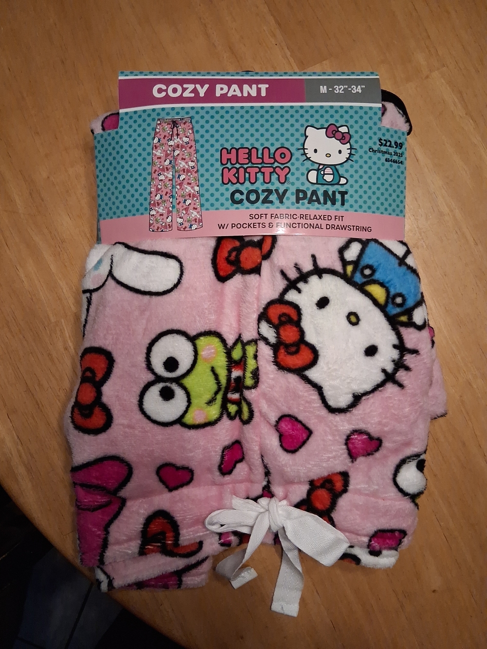 Sanrio Hello Kitty Adult Lounge Pants W/Pockets Size M 32”-34” Soft Fleece NWT